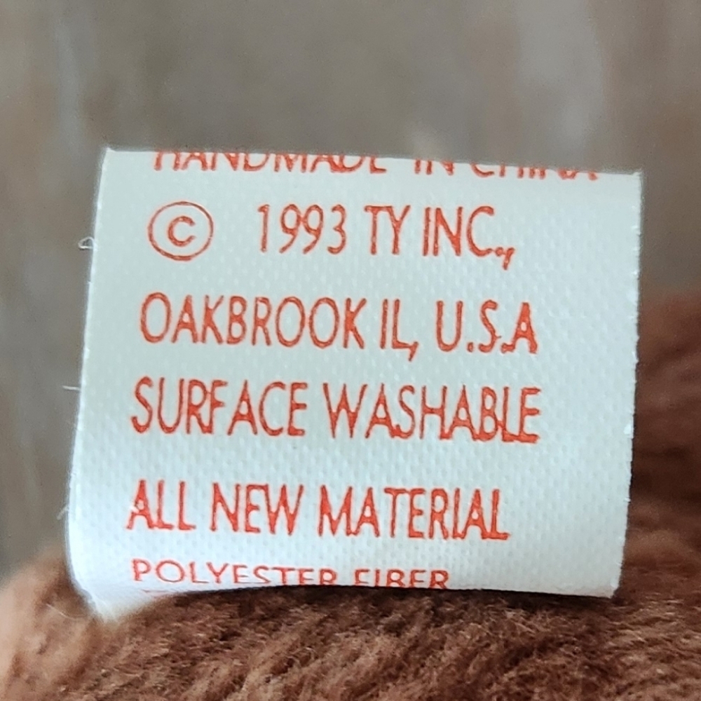 🧸 Ty Beanie Baby “Teddy” the Brown Bear – 1993 Vintage Plush, Excellent Conditi - Picture 13 of 13
